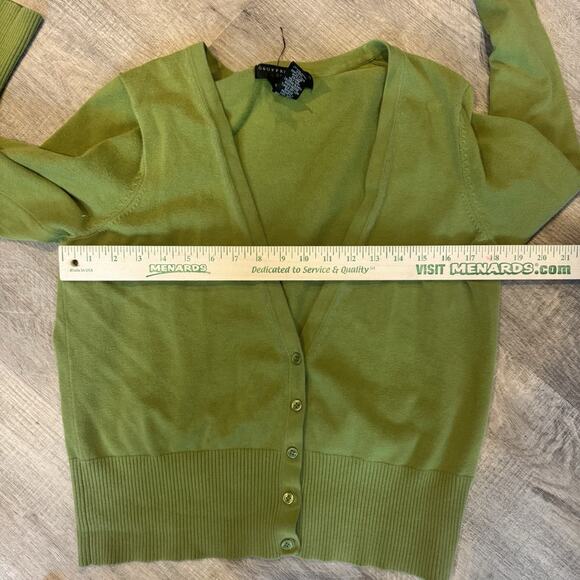 Geoffrey Bean Sport Green Cardigan Sweater Women’s Xl V-Neck Button Workwear - Picture 6 of 7